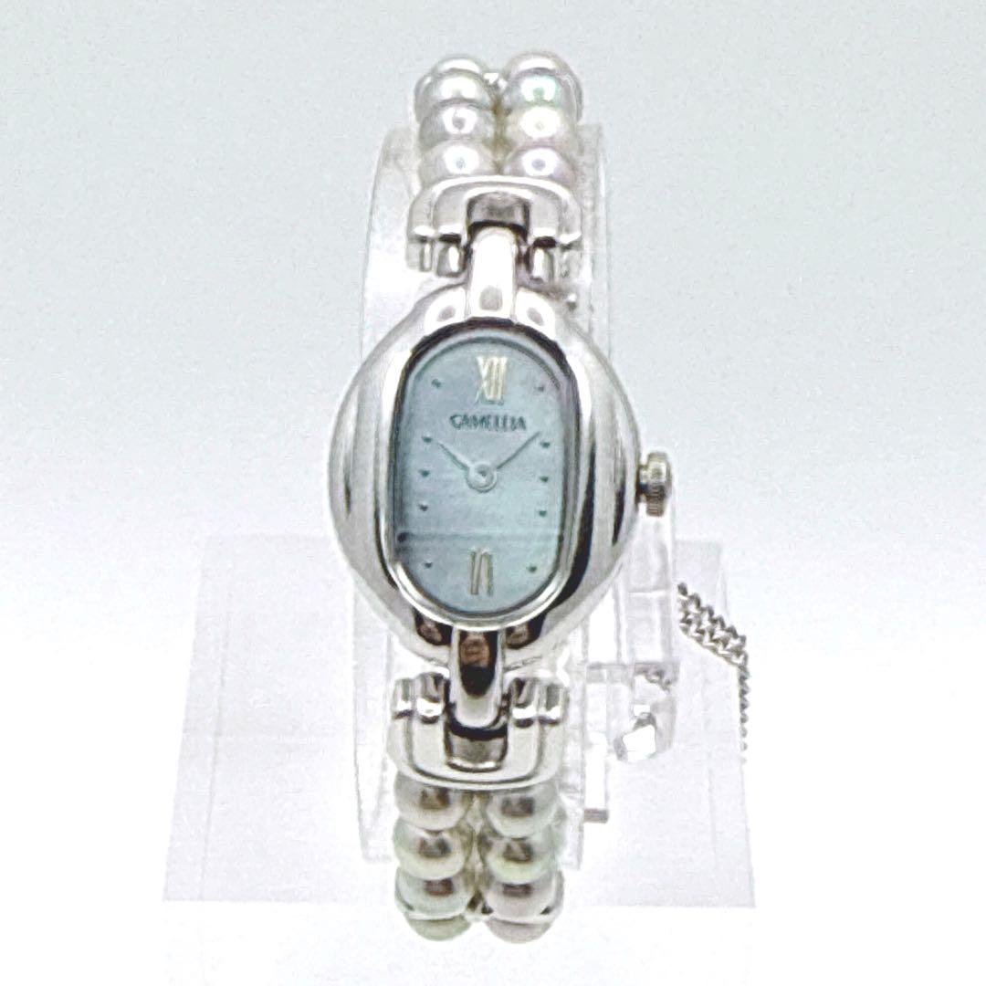 稀少✨ CAMELLIA　カメリア　２連 天然アコヤ パール　ジュエリーウォッチ