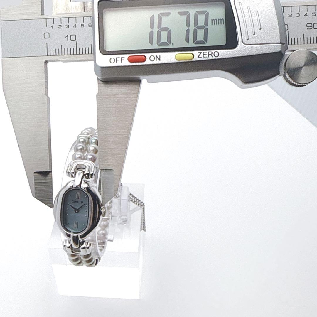 稀少✨ CAMELLIA　カメリア　２連 天然アコヤ パール　ジュエリーウォッチ