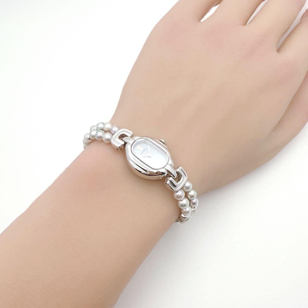 稀少✨ CAMELLIA　カメリア　２連 天然アコヤ パール　ジュエリーウォッチ