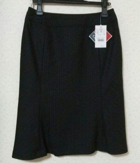 ボンマックス 事務服 ジャケット スカート 上下セットブラック×ブルー 13号