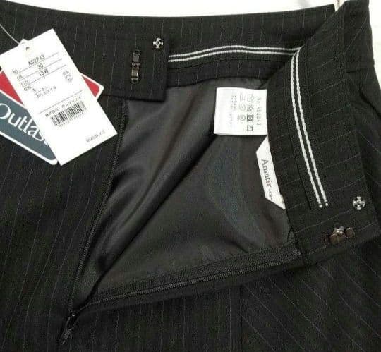 ボンマックス 事務服 ジャケット スカート 上下セットブラック×ブルー 13号