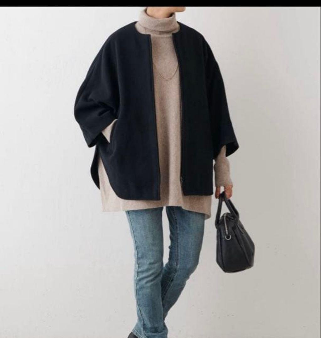 ブーケ 　BEARDSLEY ウールポンチョコート