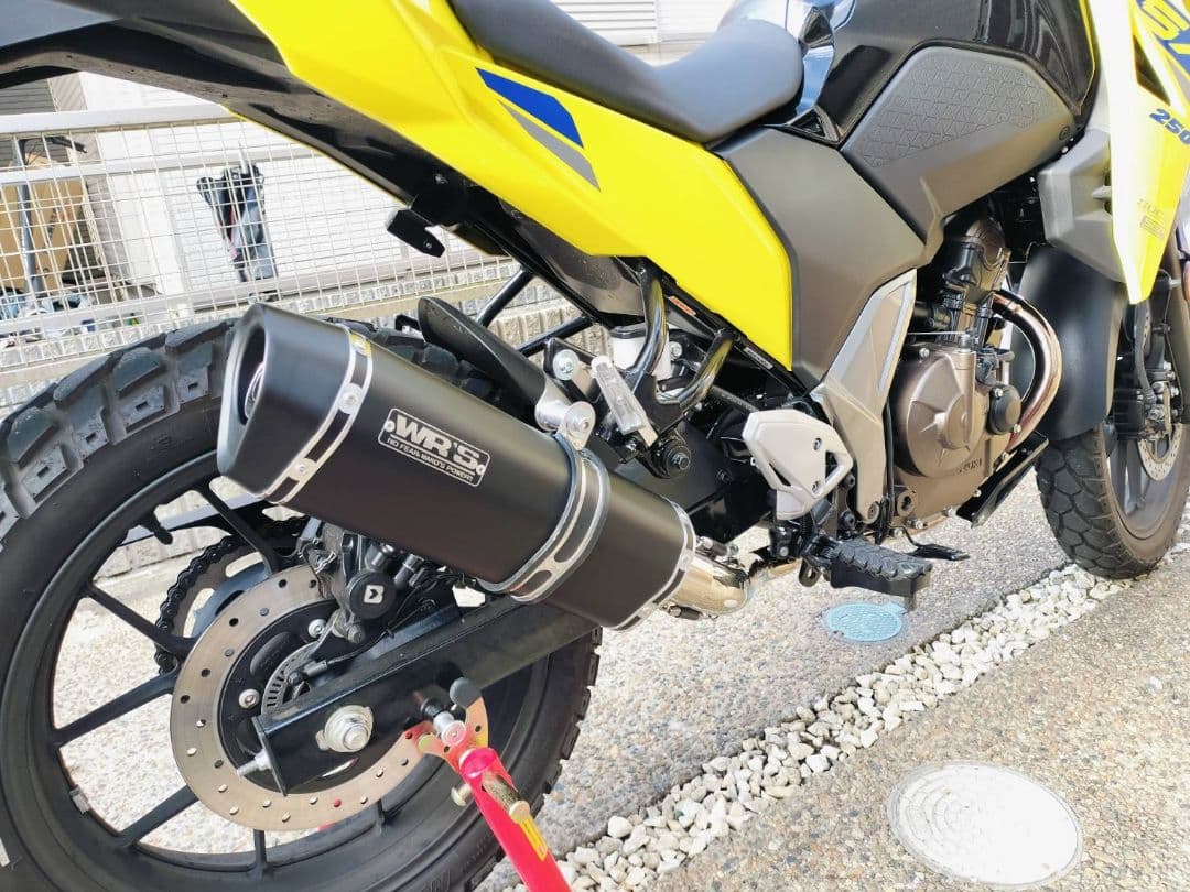 スズキVストローム250SX SS-OVALタイプフルエキゾーストソリッドチタン