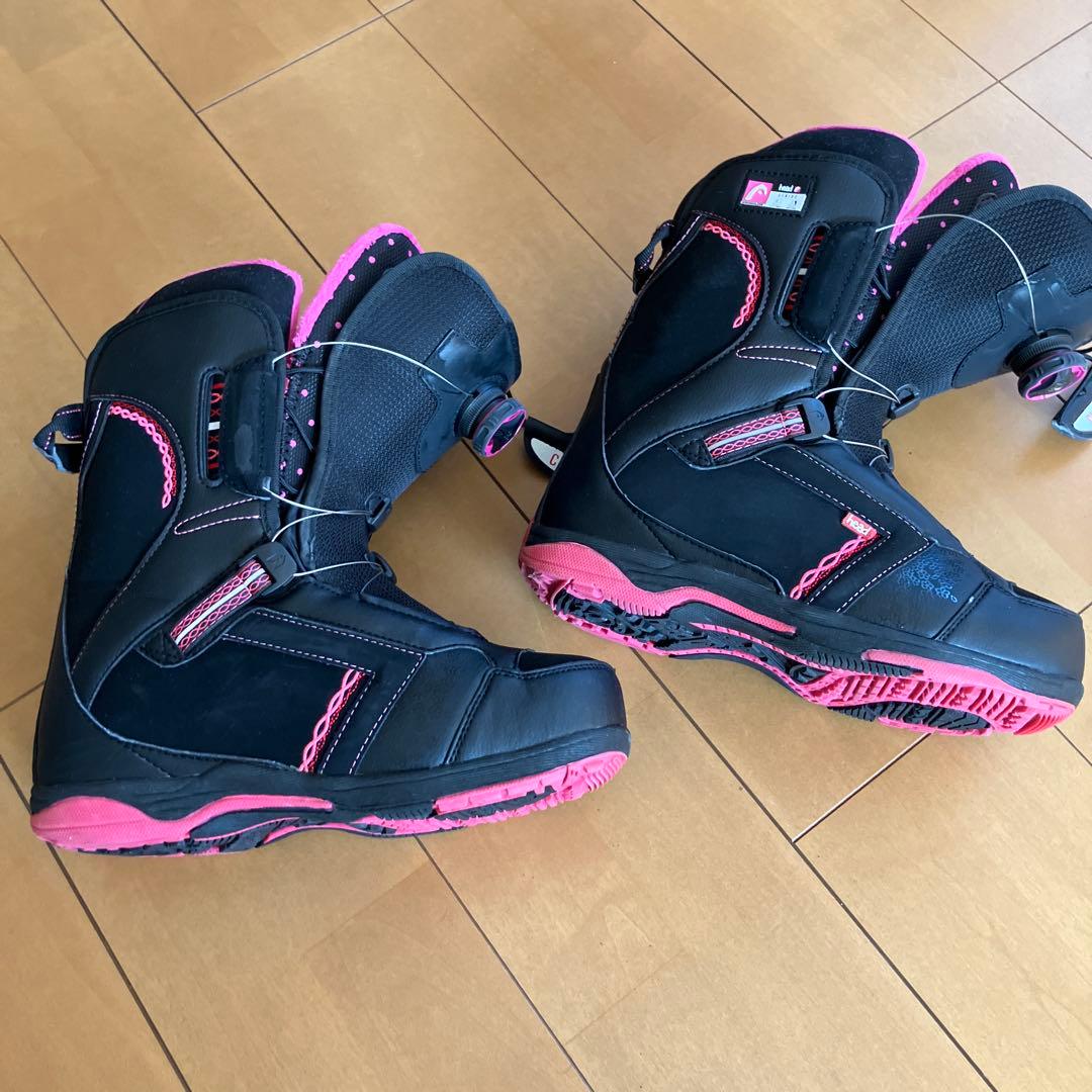 スノーボードブーツ 女性用 ブラック/ピンク　HEAD 25cm