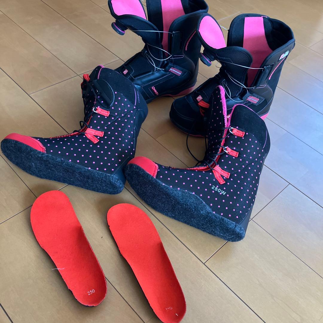 スノーボードブーツ 女性用 ブラック/ピンク　HEAD 25cm