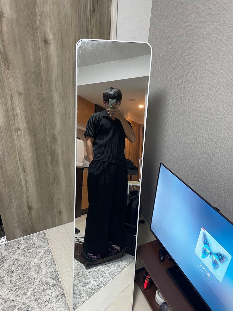 オムプリッセイッセイミヤケ BASICS ポロシャツ　黒