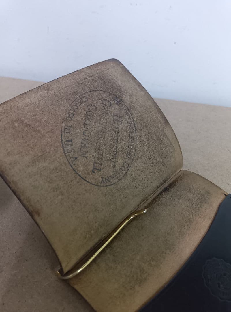 ながちん様　ガンゾ　ホーウィンシェルコードバン　マネークリップ　スタンプあり