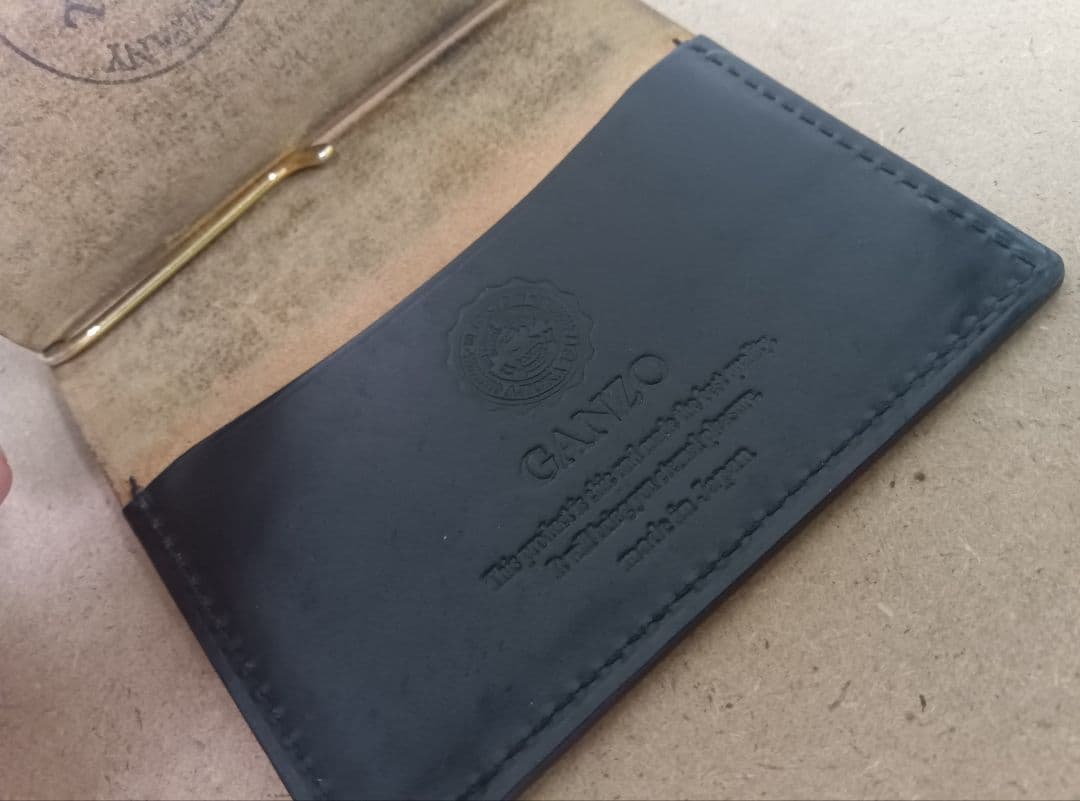 ながちん様　ガンゾ　ホーウィンシェルコードバン　マネークリップ　スタンプあり