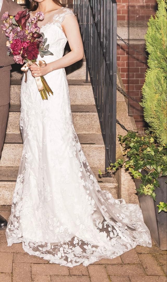 DRESS PRODUCTION W284 刺繍レースソフトマーメイドドレス