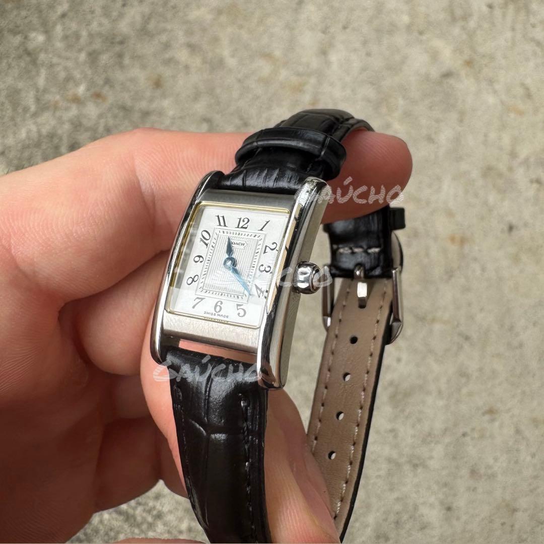 【新品電池】coach tank スクエア レクタンギュラー 稼働品 美品