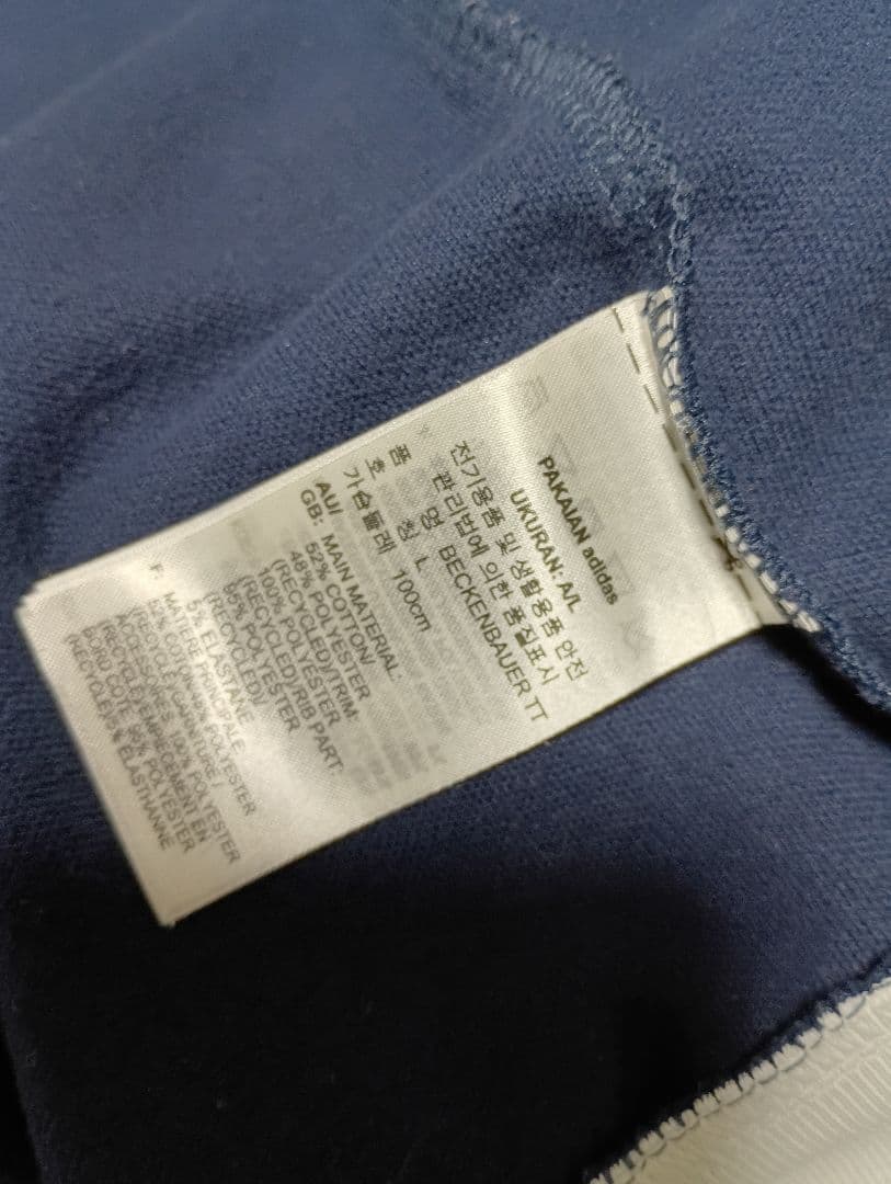 adidas IP0418 ベッケンバウアー 白/ネイビー XL 美品