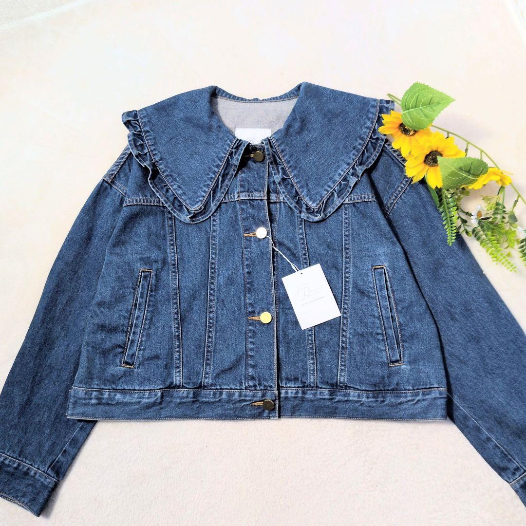 【タグ付】La Buoteque BonBon　デニムジャケット ビッグカラーＦ