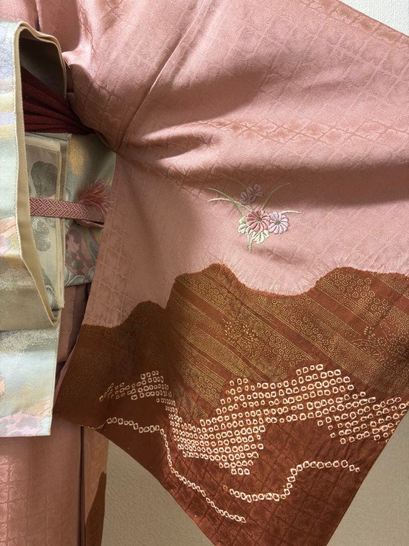 ⁂ Mariangela♥️様⁂【訪問着フルセット】 花柄刺繍 4点セット