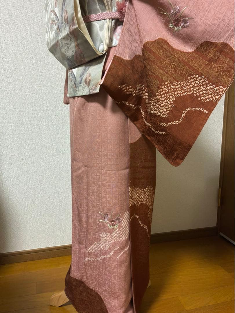 ⁂ Mariangela♥️様⁂【訪問着フルセット】 花柄刺繍 4点セット