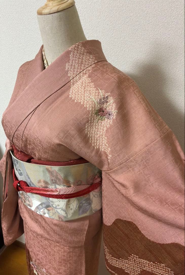 ⁂ Mariangela♥️様⁂【訪問着フルセット】 花柄刺繍 4点セット