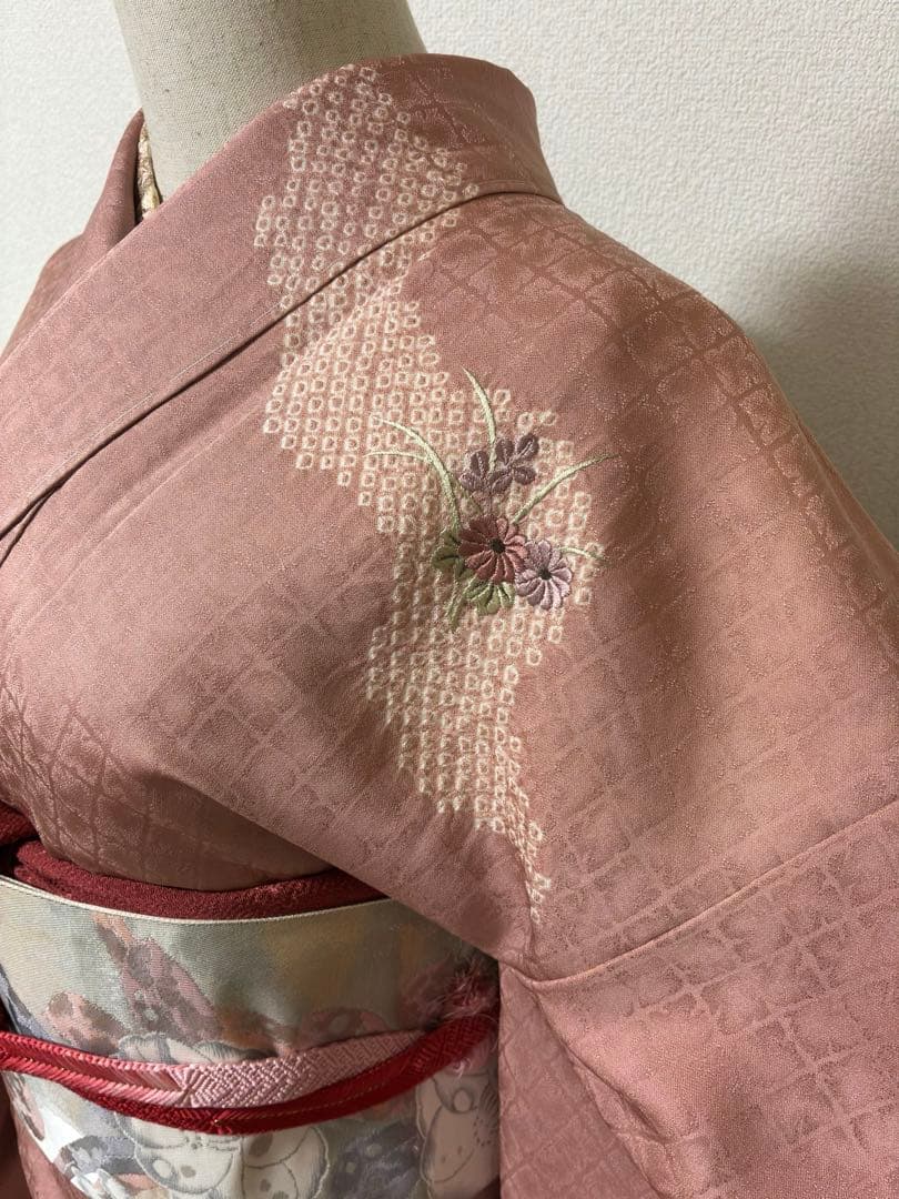 ⁂ Mariangela♥️様⁂【訪問着フルセット】 花柄刺繍 4点セット