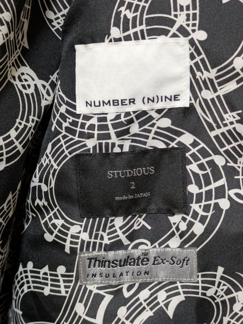 ナンバーナイン スタディオス ダブルネーム ブラック MA-1