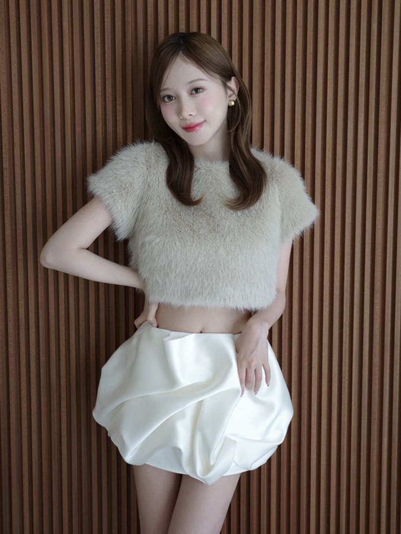 eimy ドレープバルーンミニスカート