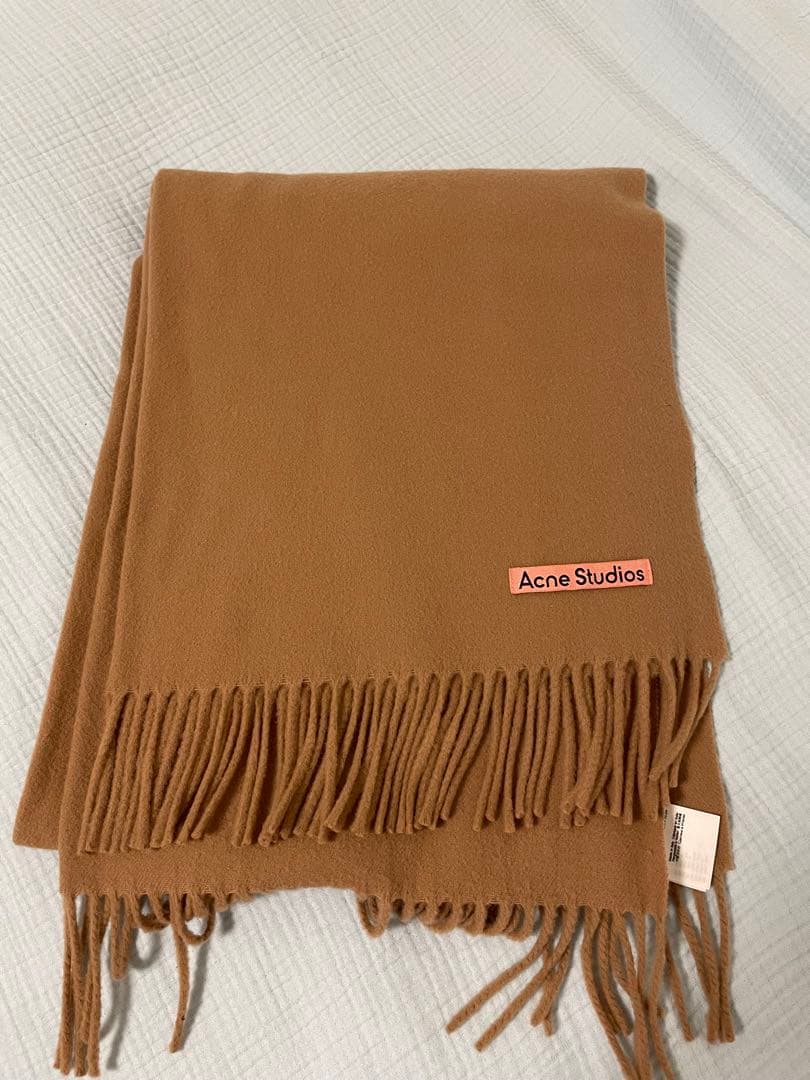 値下げ！美品！Acne Studios ウールマフラー キャメル