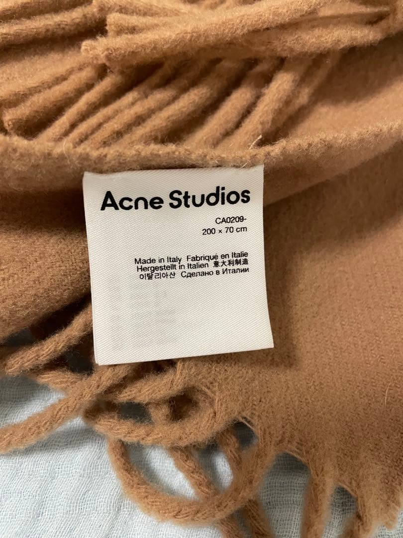 値下げ！美品！Acne Studios ウールマフラー キャメル