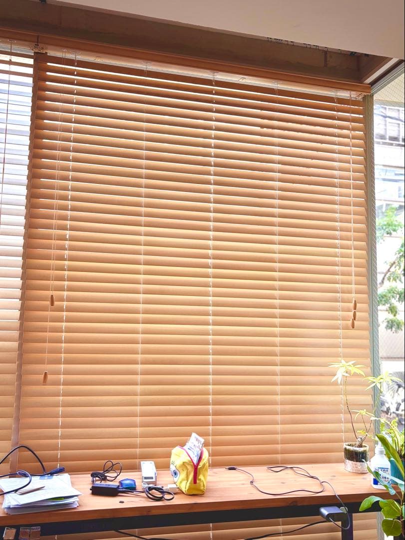 木製ブラインド 幅170cm × 高さ230cm ナチュラル