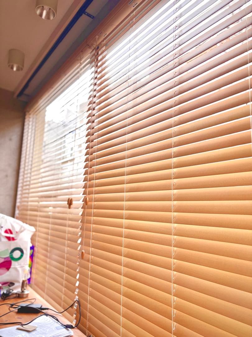 木製ブラインド 幅170cm × 高さ230cm ナチュラル