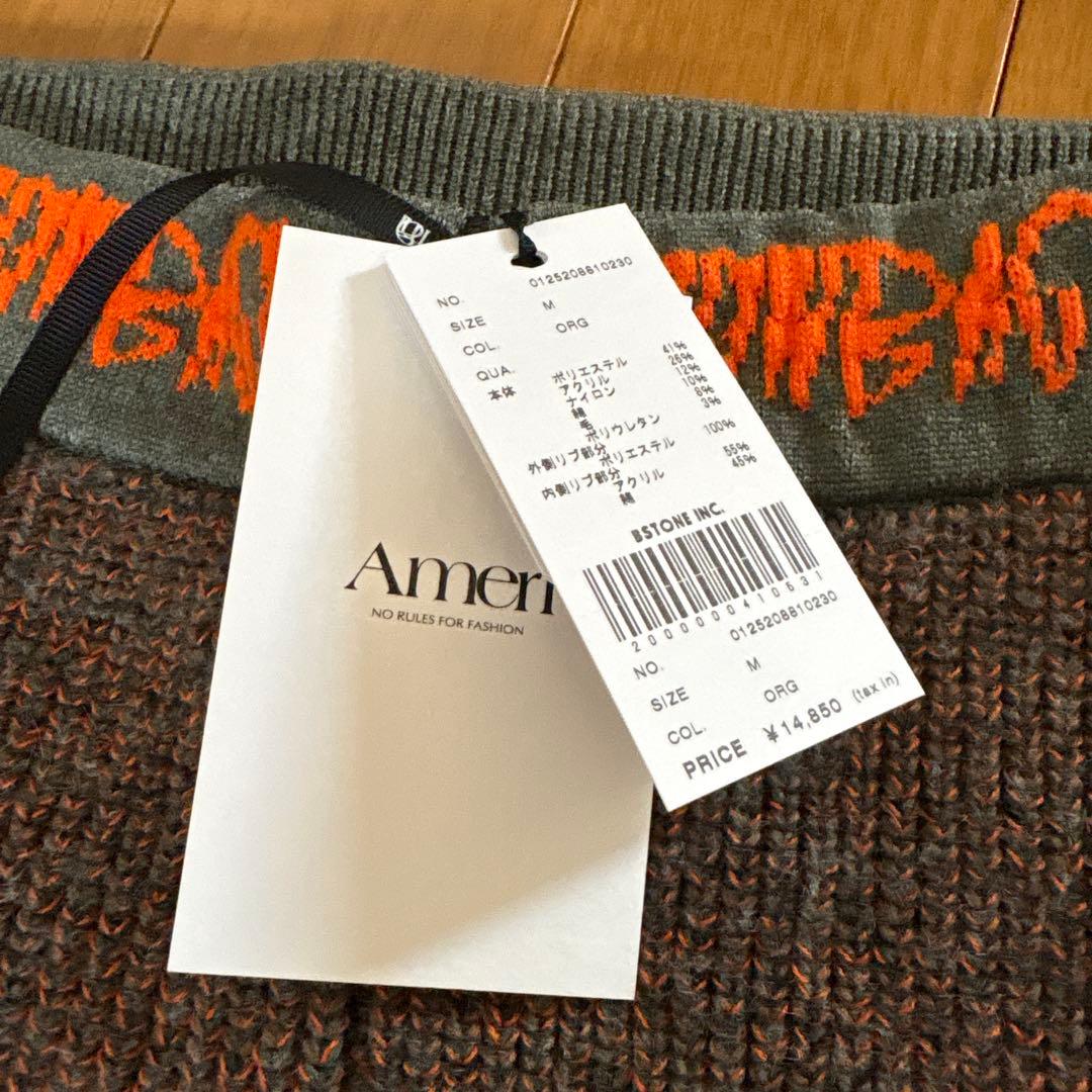 パンツ Ameri vint WAIST LOGO KNIT BIKER PANTS