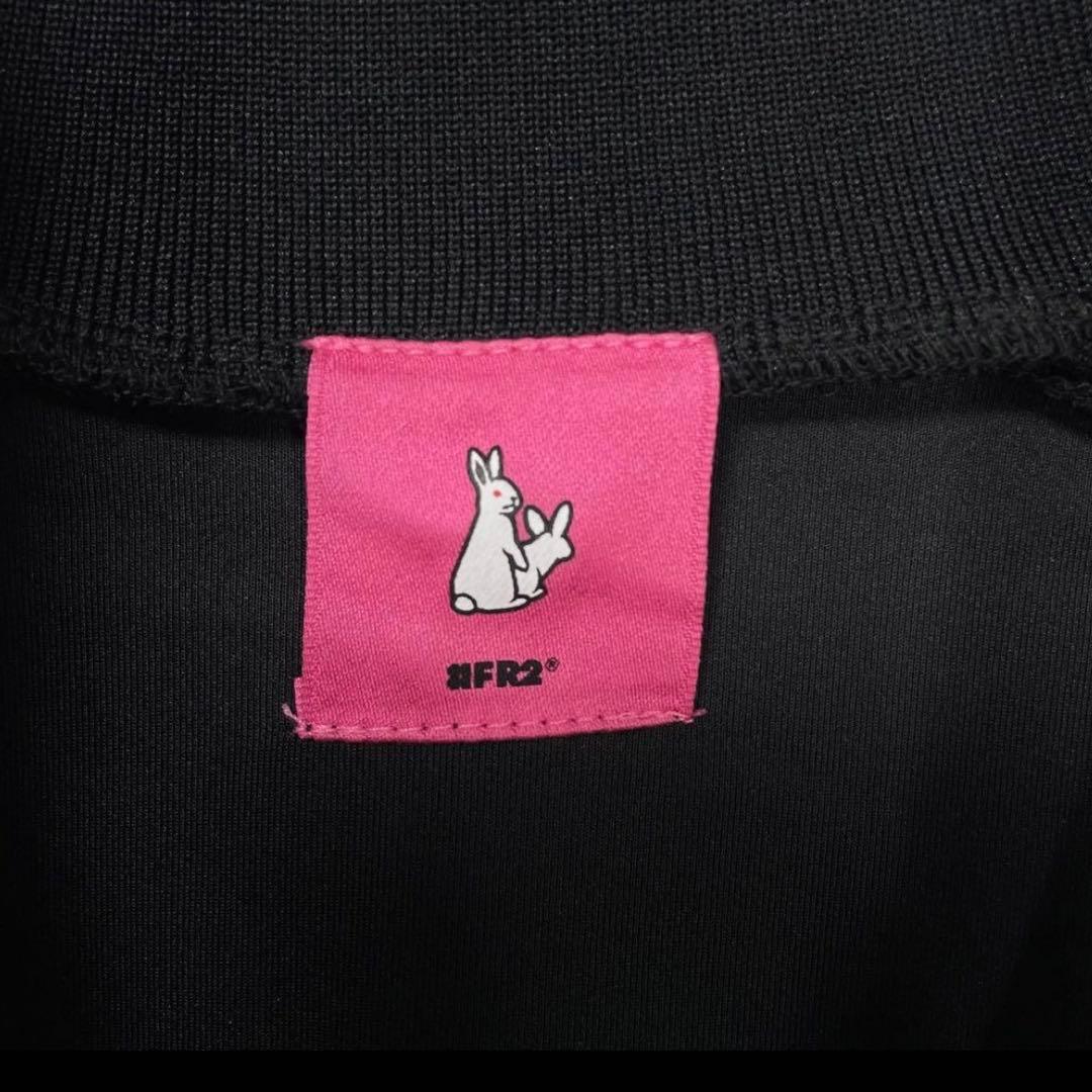 FR2 梅限定 ジップアップ ジャケット 刺繍ロゴ サイドテープ ブラック