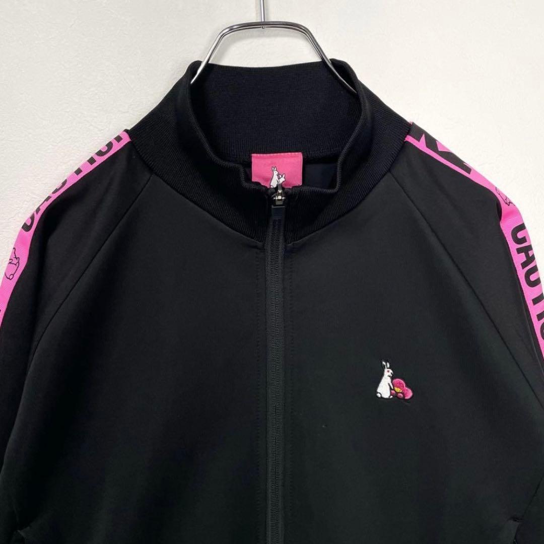 FR2 梅限定 ジップアップ ジャケット 刺繍ロゴ サイドテープ ブラック