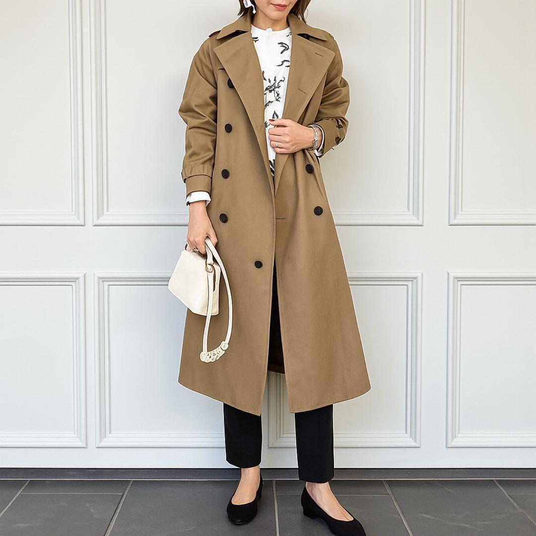 HYKE TYPE1 トレンチコート 名品⭐️ライナー付 上質ベージュ S 極美品