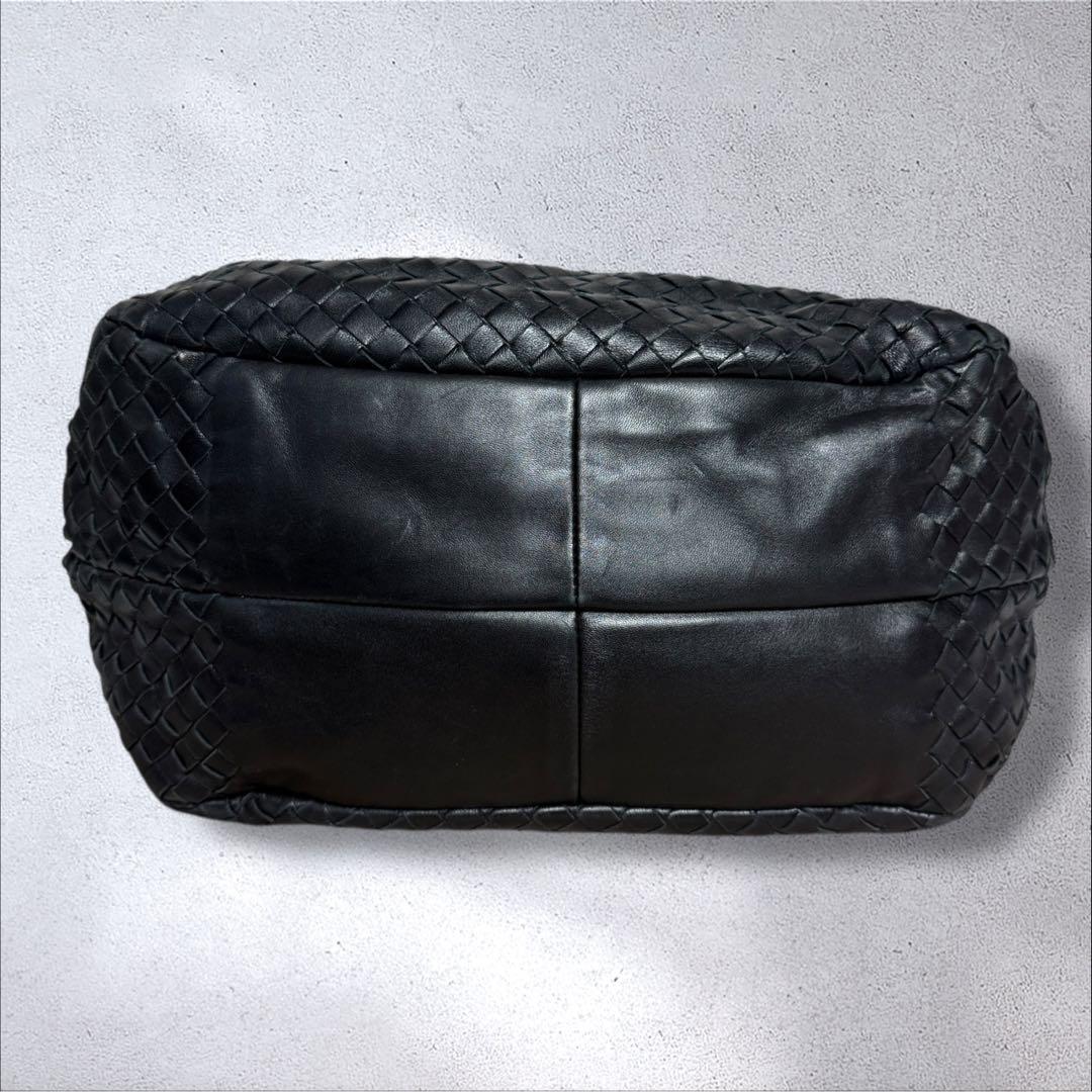 ボッテガヴェネタ カンパーナ ショルダーバッグ イントレチャート ミラー付き 黒