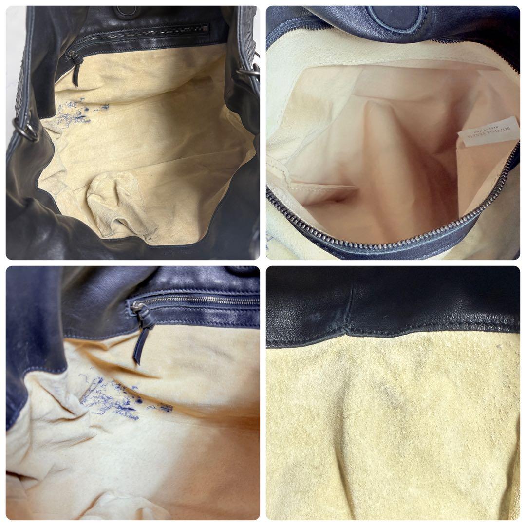 ボッテガヴェネタ カンパーナ ショルダーバッグ イントレチャート ミラー付き 黒