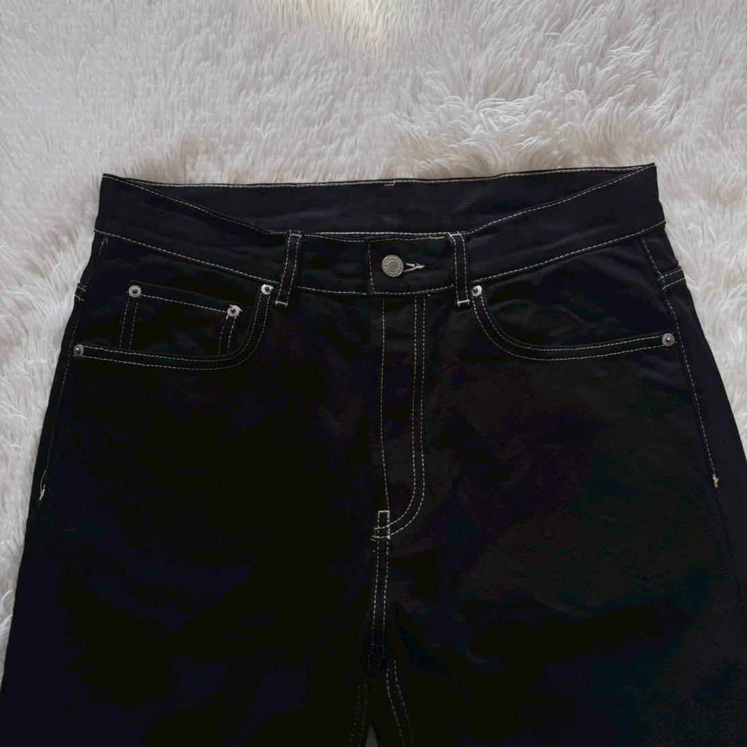 ZARA✨デニム　セットアップ　上下　ブラックデニム　ステッチ　M