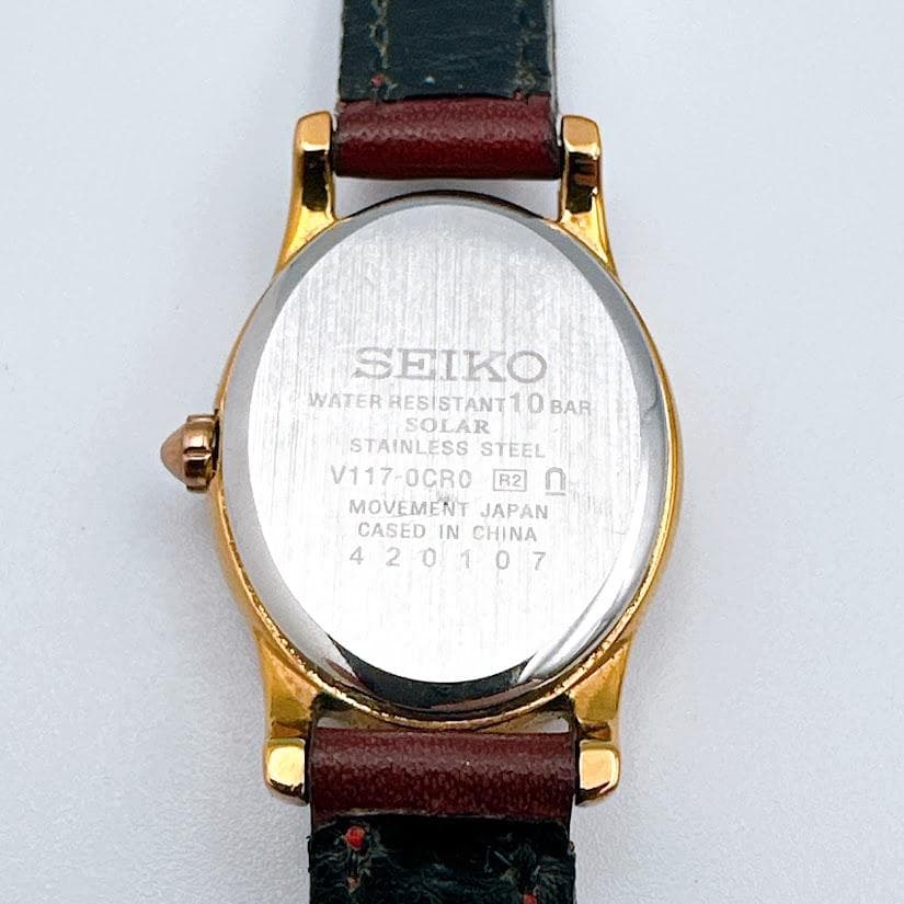 セイコー ティセ レディース腕時計 ソーラー式 V117-0CR0 動作良好