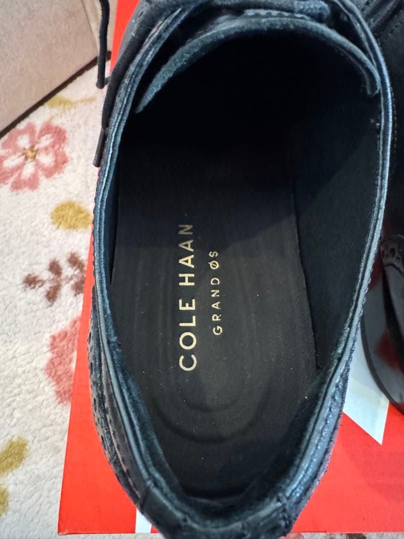 COLE HAAN黒のウィングチップドレスシューズ25.5cm