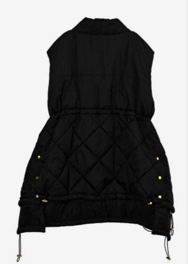 美品 maison de Dolce. キルティングベスト ブラック