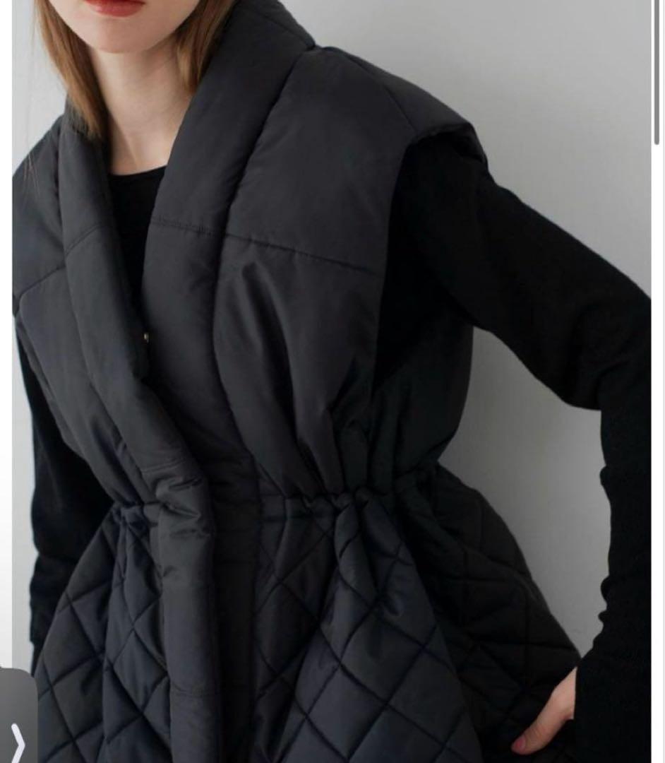 美品 maison de Dolce. キルティングベスト ブラック