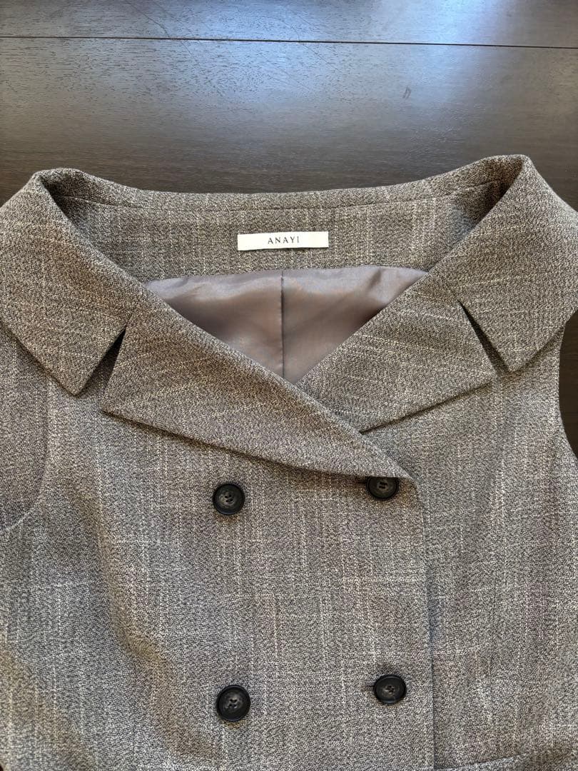 ANAYI ポリツイルオフショルワンピース