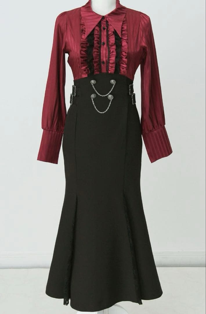 DearMyLoveゴシック風レースマーメイドロングワンピース