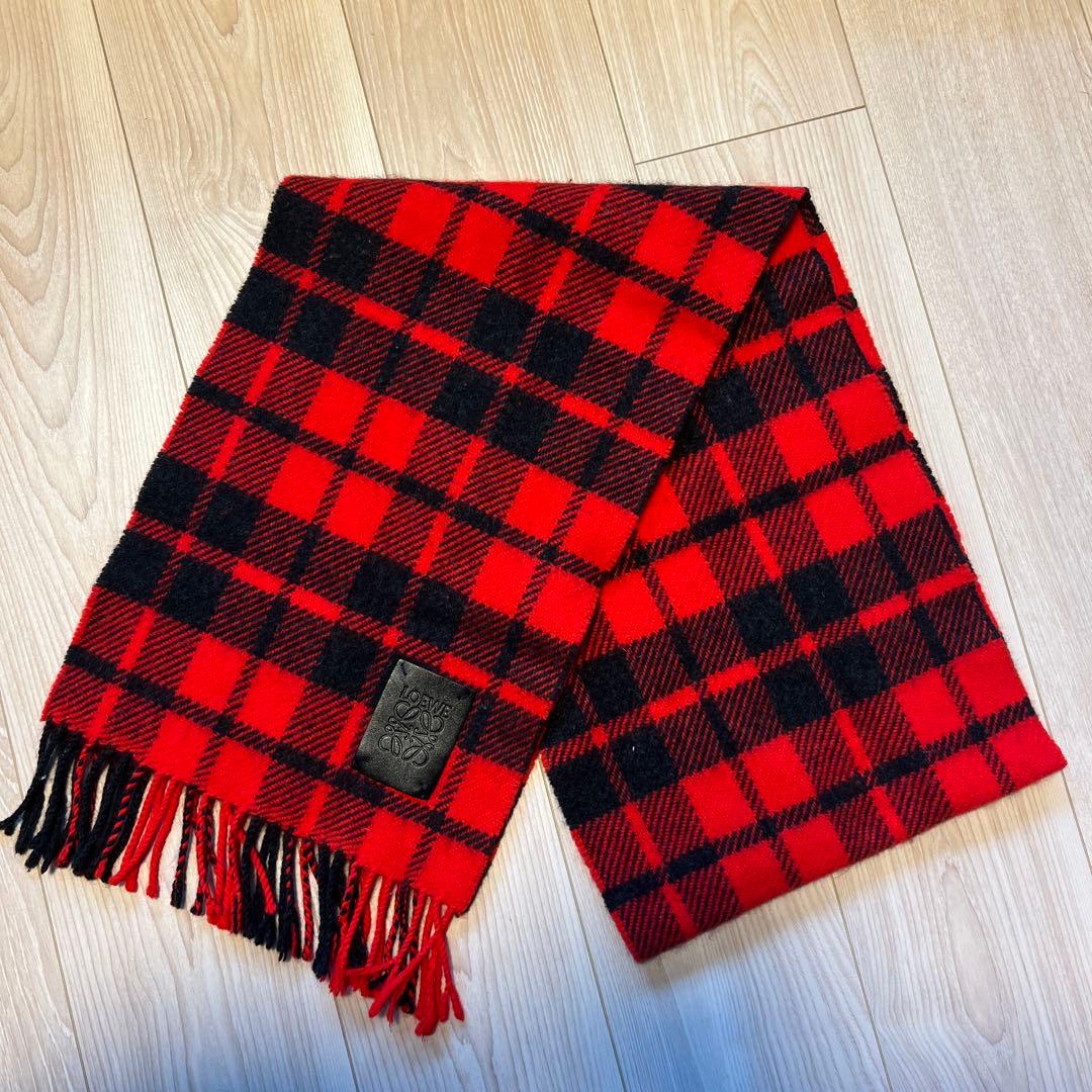 LOEWE チェック マフラー
