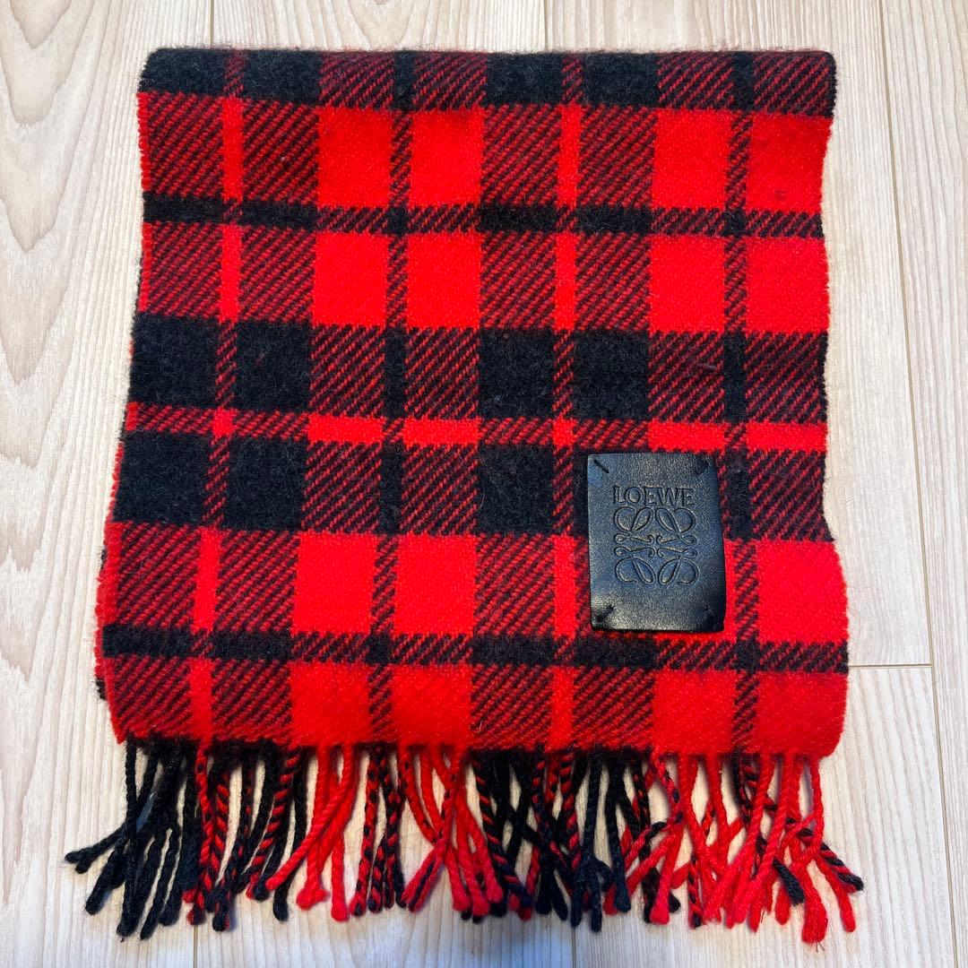LOEWE チェック マフラー