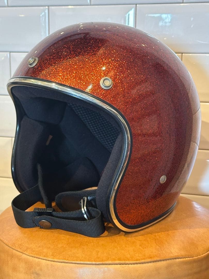 Biltwell（ビルトウェル） 　ブラウンラメジェットヘルメット