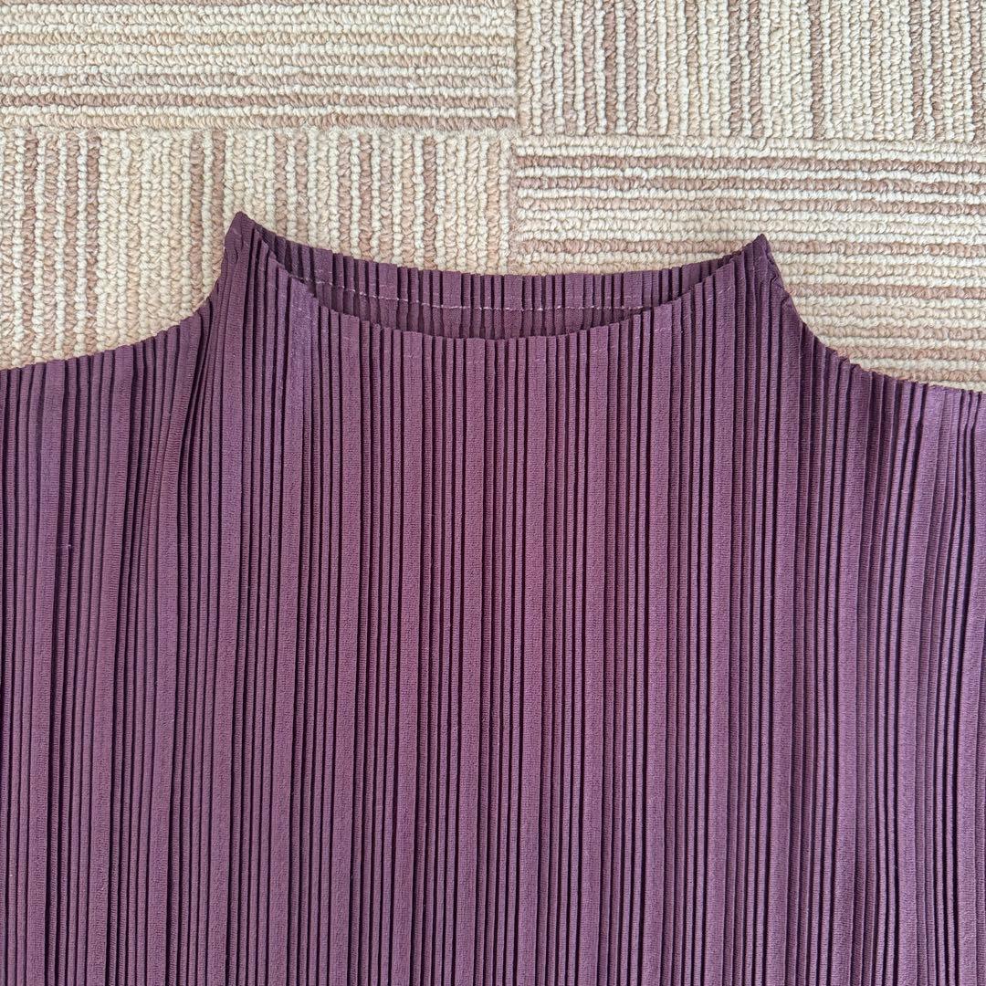 PLEATS PLEASE プリーツプリーズ ハイネック 長袖 リブ