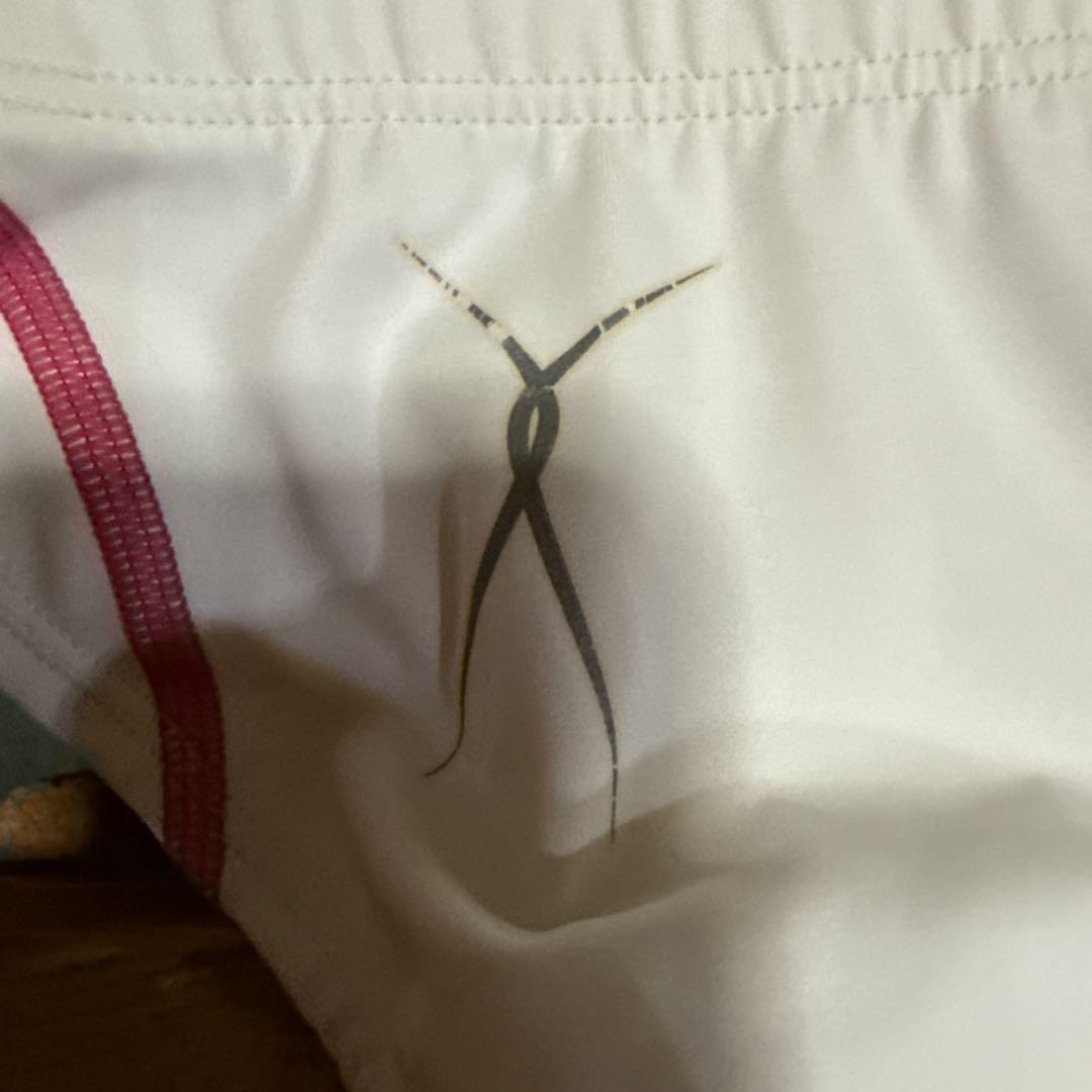 arena ホワイト競泳水着 ピンクストライプ