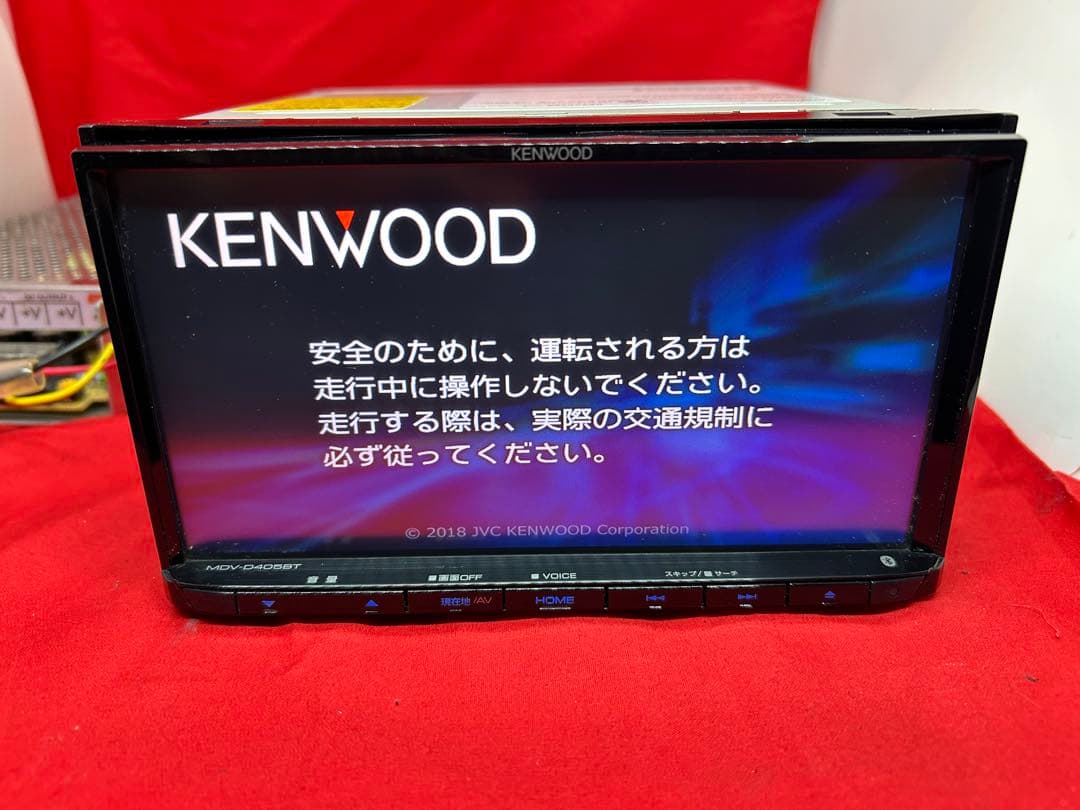 美品☆KENWOOD 2025年春地図　MDV-D405BT 新品バックカメラ付