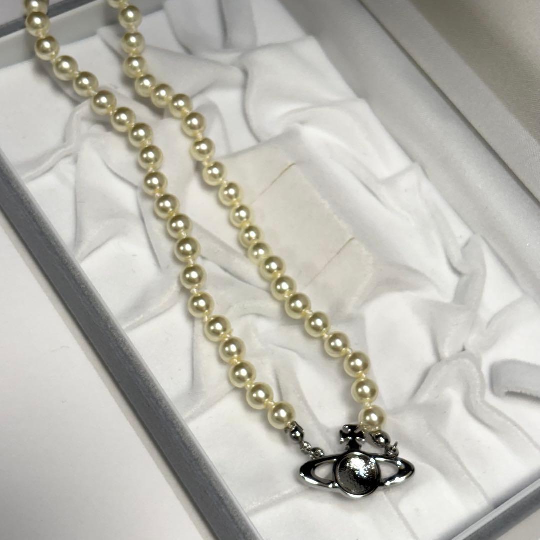 未使用級　正規品　ヴィヴィアンウエストウッド　パールネックレス　オーブ　長さ39