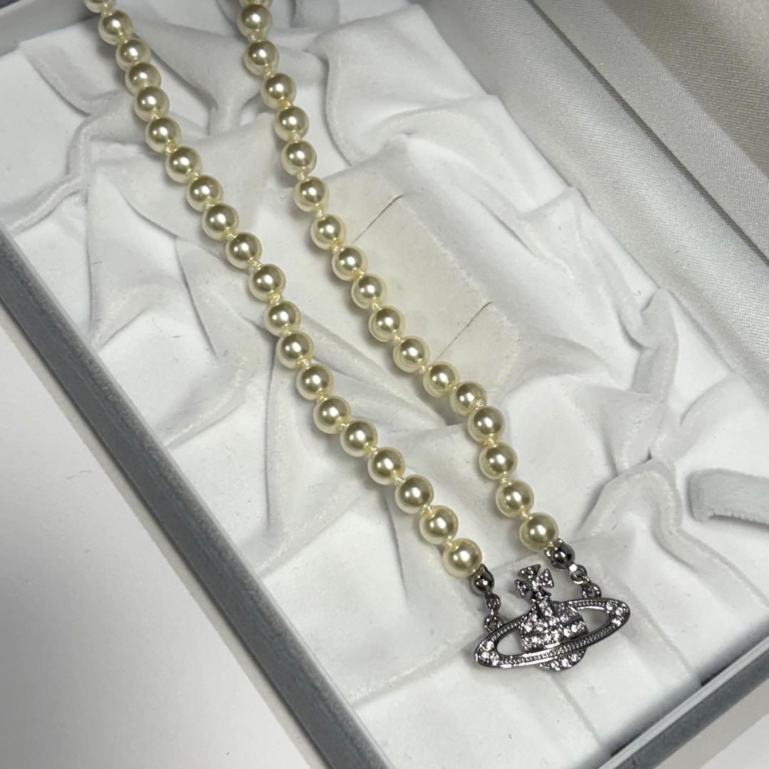 未使用級　正規品　ヴィヴィアンウエストウッド　パールネックレス　オーブ　長さ39