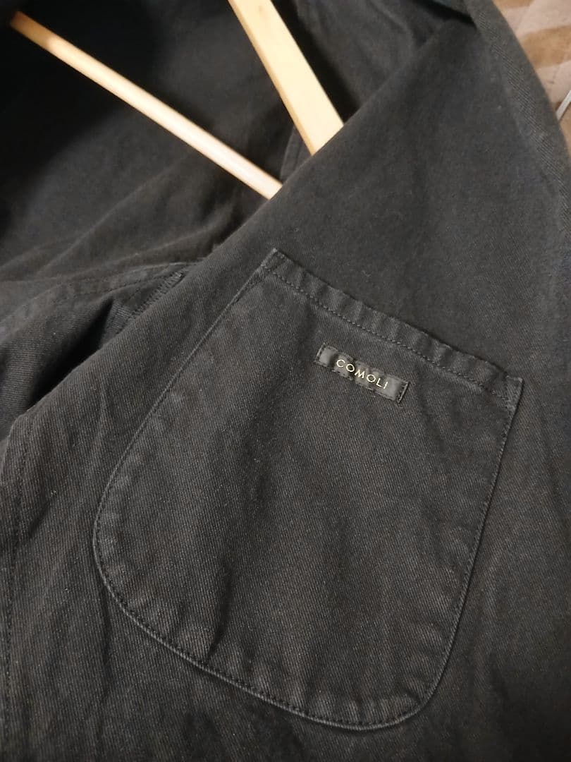 【￥ASK】COMORI ブラック カバーオール メンズ