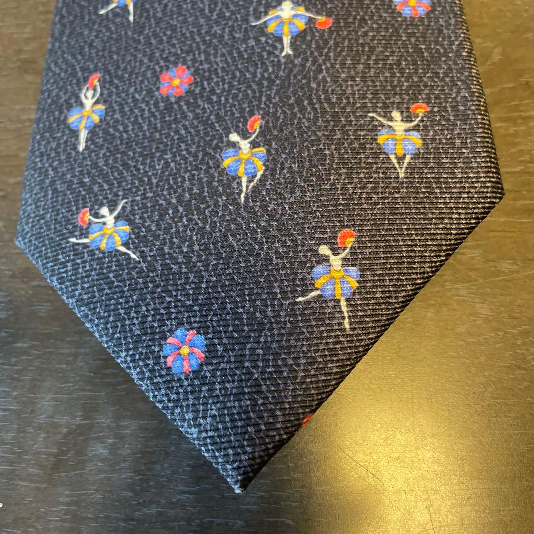 BVLGARI ネクタイ ブラック　バレリーナ　花柄 新品未使用