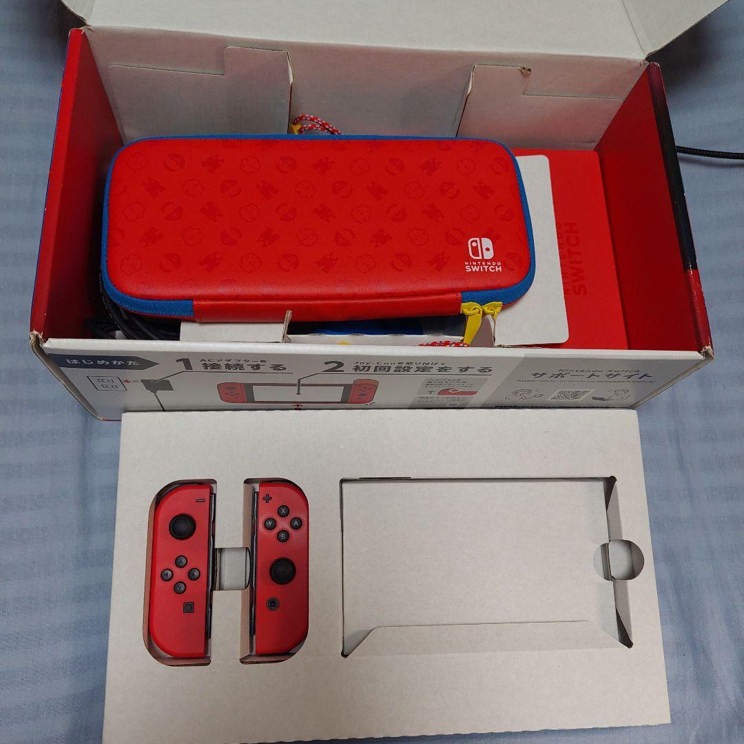 Switch本体 マリオレッド ジョイコン 付属品のみ